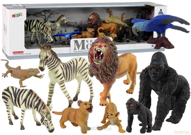 Zestaw figurek zwierząt safari [FIGURKA]