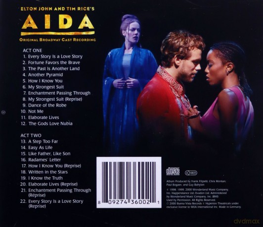 John Elton And Rice'S Tim: Aida - Original Broadway Cast Recording [CD]