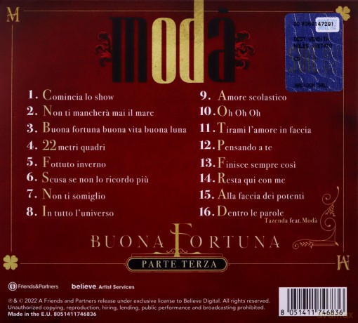 Moda: Buona Fortuna Parte Terza [CD]