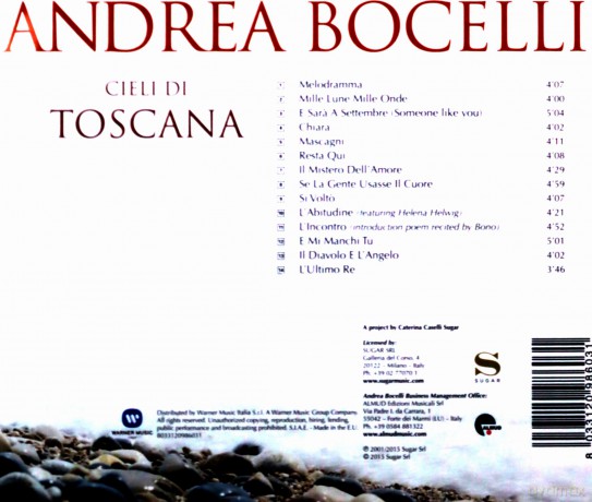 Andrea Bocelli: Cieli Di Toscana [CD]