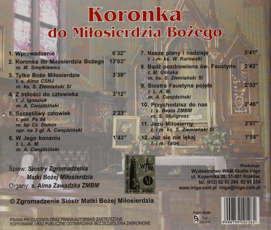 Koronka do miłosierdzia bożego [CD]