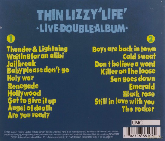 Thin Lizzy: Life Live [2CD]