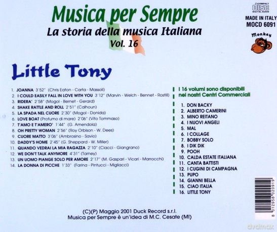 Little Tony: Little Tony - Musica Per Sempre Vol. 16 [CD]