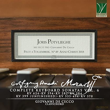 De Cecco Giovanni: Mozart: Complete Keyboard Sonatas Vol 6 [2CD]