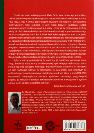 Polskie Koncepcje Wychowania Seksualnego W Latach 1900-1939 - Marek Babik [KSIĄŻKA]