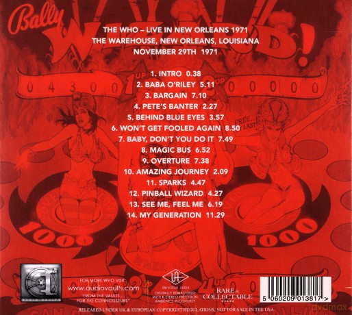 The Who: The Warehouse, New Orleans 1971 [CD]