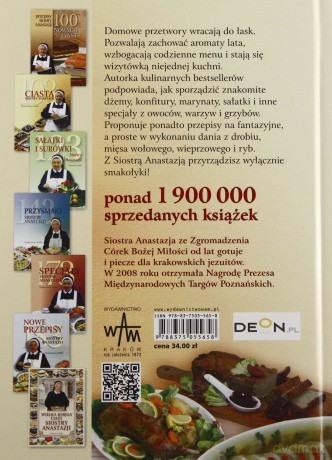 153 Przetwory I Dania Mięsne Siostry Anastazji - s. Anastazja Pustelnik FDC [KSIĄŻKA]