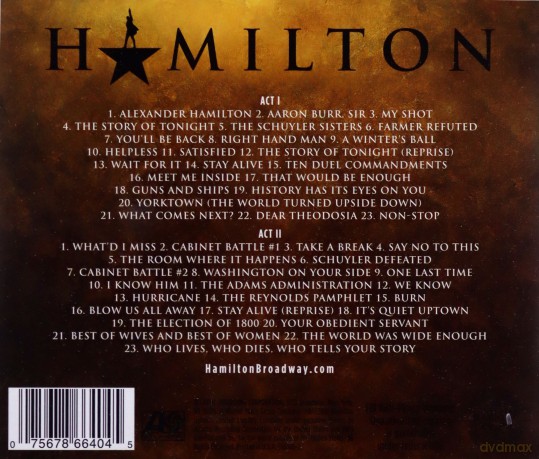 Hamilton soundtrack [2CD]