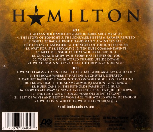 Hamilton soundtrack [2CD]