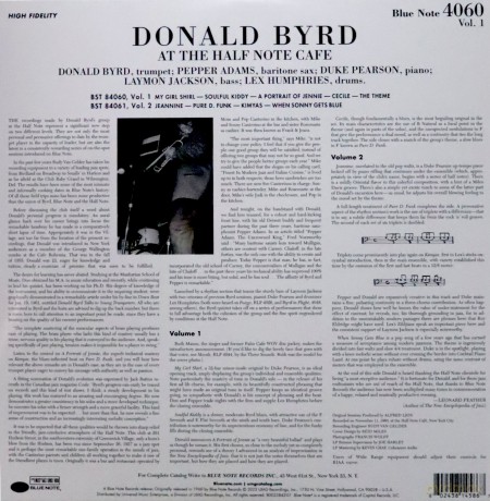 Donald Byrd: At The Half Note Cafe (Tone Poet) [Winyl]