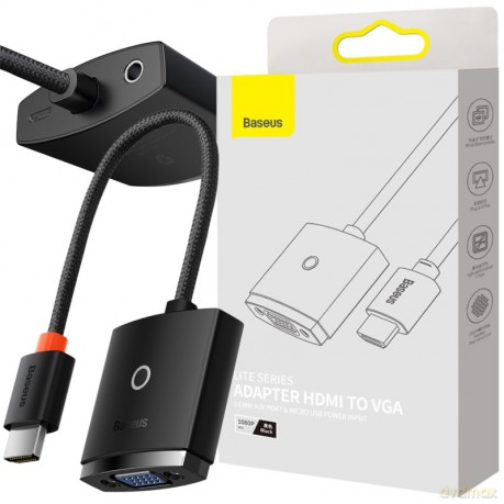 BASEUS Konwerter Adapter HDMI do VGA + audio