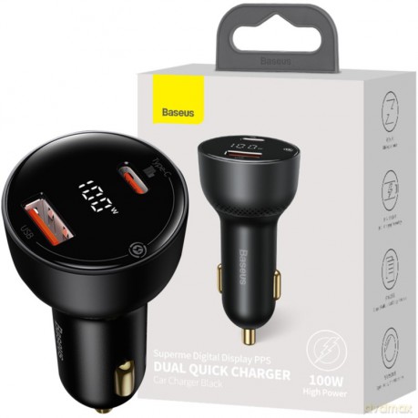 BASEUS Ładowarka samochodowa 100W QC PD PPS