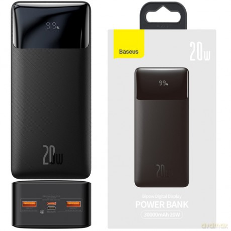BASEUS Powerbank 2x USB-A USB-C 30000mAh PD 20W