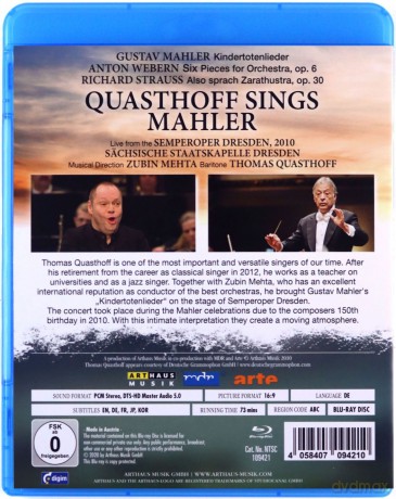 Mahler: Kindertotenlieder [Blu-Ray]
