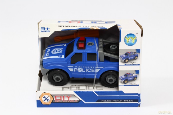 Auto policja przykręcane koła MY6701B 07116