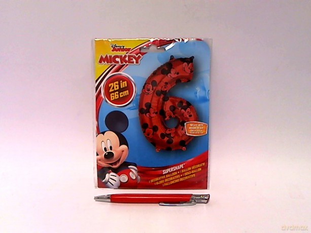 Balon foliowy Cyfra6 Mickey czer66 cm 4170701 17075