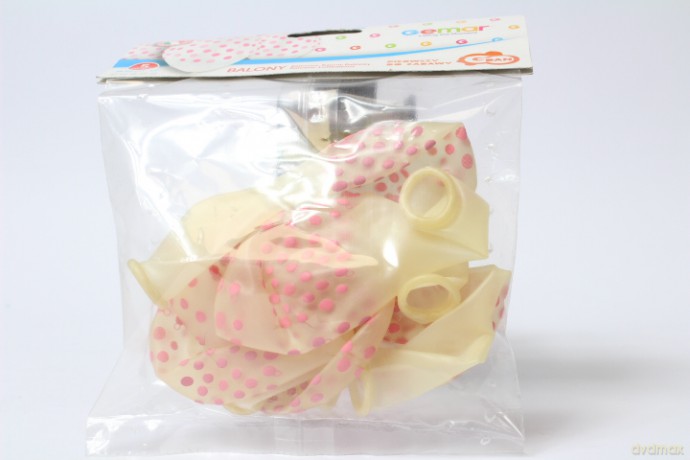 Balony 12" Prem.Różowe Groszki A5 GS110/GKIR 18937