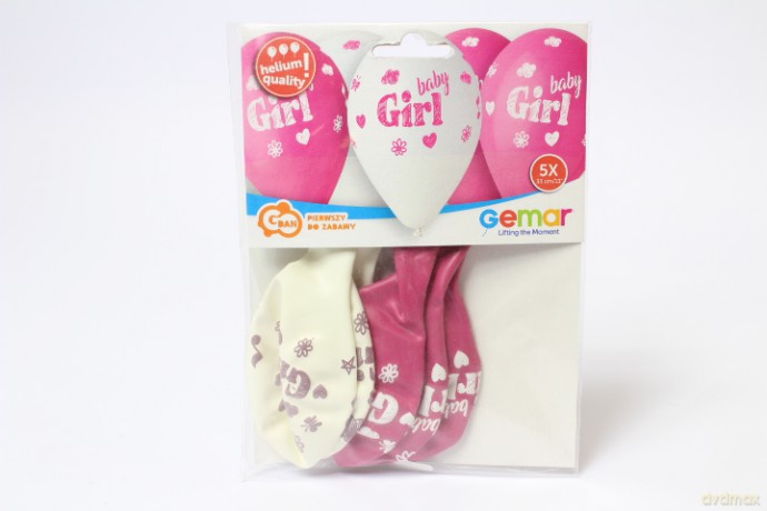 Balony 13" Prem.Hel Baby Girl A5 GS120/934 29421