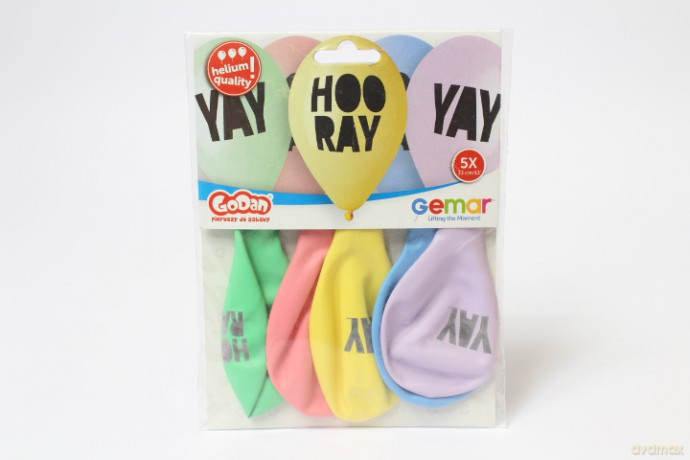 Balony 13" Prem.Hel Hooray A5 GS120/886 23351
