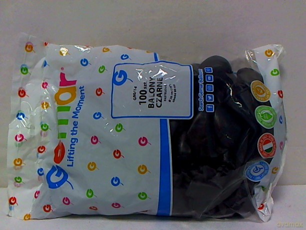 Balony G90 pastel 10" czarny a_100 G90/14 91410