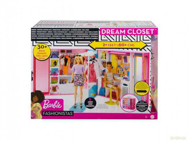 Barbie Wymarzona szafa + ubranka GPM43