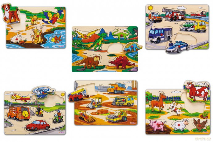EH puzzle drewniane z uchwytami 6 wz 5452