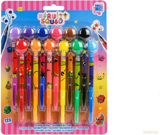 FRUITYSQUAD pachn.dług.żelowe/pompon 12sz FS60384