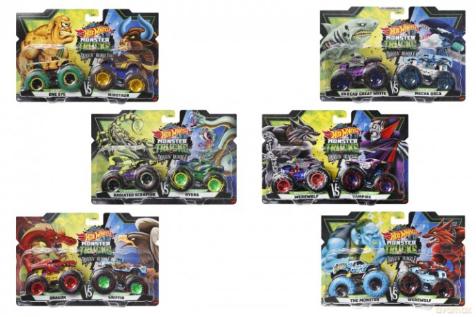 Hot wheels Monster Truck Roarin_ Rumble 2-pak HCL67