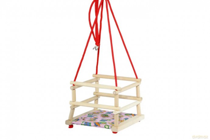 Huśtawka drewniana z poduszką Bączek 03145