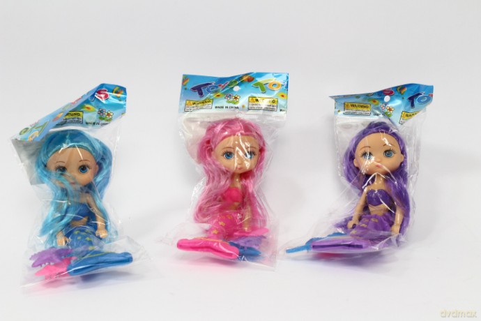Lalka syrenka mini 3 kolory+akces. 0034A 07437