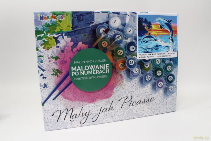 Malowanie po nr 30X40 Delfiny 1007564