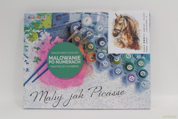 Malowanie po nr 30X40 koń biały 1007573