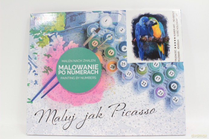 Malowanie po nr Przytulone papugi 1007477