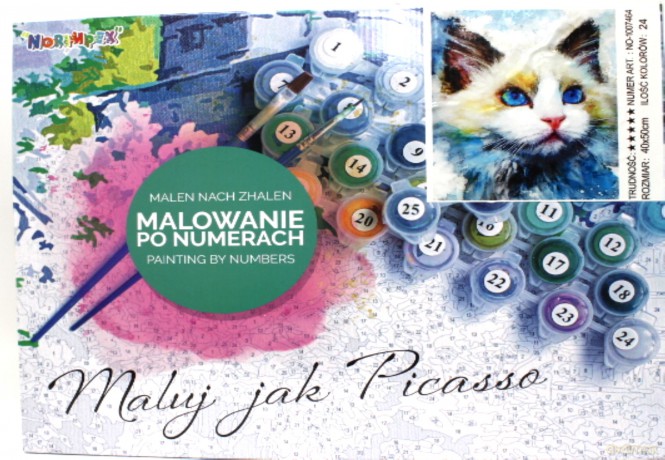 Malowanie po numerach Kot 1007464