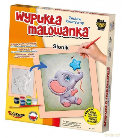 Mirage milusie Słonik wypukła malowanka 61704