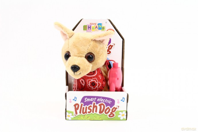 Piesek na baterie na smyczy CL1721A-D 09073