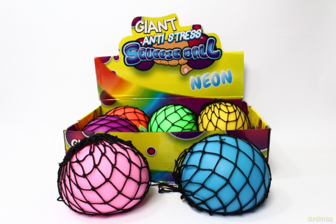 Piłka d/ścisk.gigant neon 13 cm 6/box 621223 61334