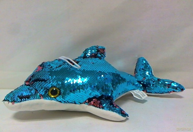 Plusz delfin 43 cm z cekinami 1002333