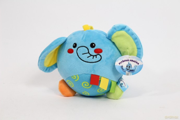 Pozytywka plusz słoń 13 cm w torbie 93745 37451