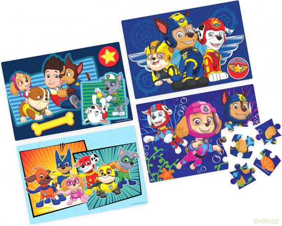 Psi Patrol puzzle drewniane 4w1 6040049