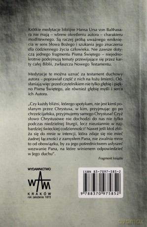Ty Masz Słowa Życia Wiecznego - Hans Urs von Balthasar [KSIĄŻKA]