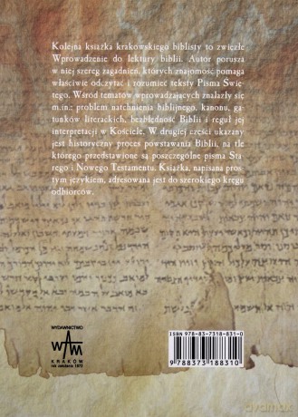 Wprowadzenie Do Lektury Biblii - ks. Tomasz Jelonek [KSIĄŻKA]