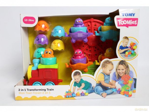 TOMY TOOMIES pociąg z jajeczkami 2w1 E73099