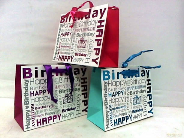 Torebka YC-001 PREMIUM Happy B-day-White