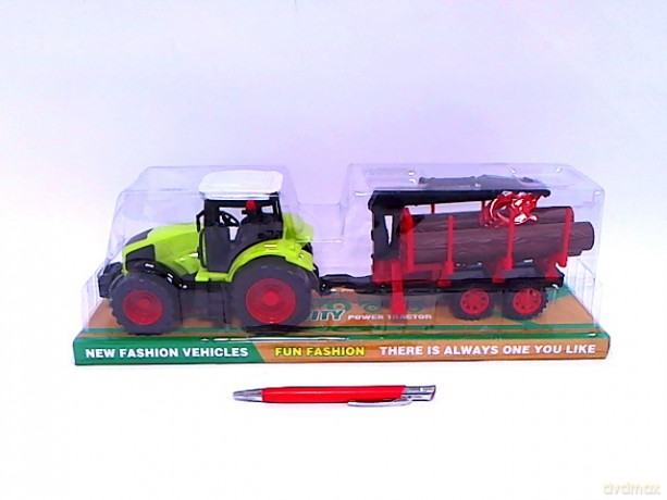 Traktor z przyczepą z drewnem 666-177C 04283