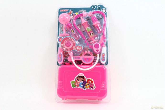 Zestaw lekarza z walizką różowy 58918 09387