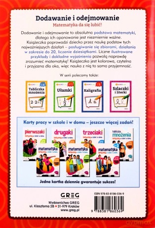 Dodawanie i odejmowanie. Klasa 1-3 - Maria Zagnińska [KSIĄŻKA]