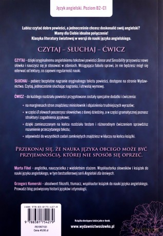 Sense and Sensibility. Rozważna i romantyczna w wersji do nauki angielskiego - Jane Austen, Marta Fihel, Komerski Komerski [KSIĄŻKA]