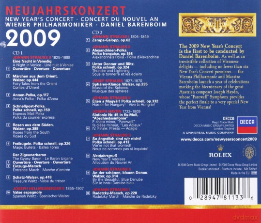 Daniel Barenboim: New Year's Concert 2009 [2CD]