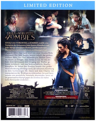 Pride and Prejudice and Zombies (Duma i uprzedzenie i zombie) [Blu-Ray]